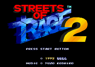 Заставка игры Streets of Rage 2